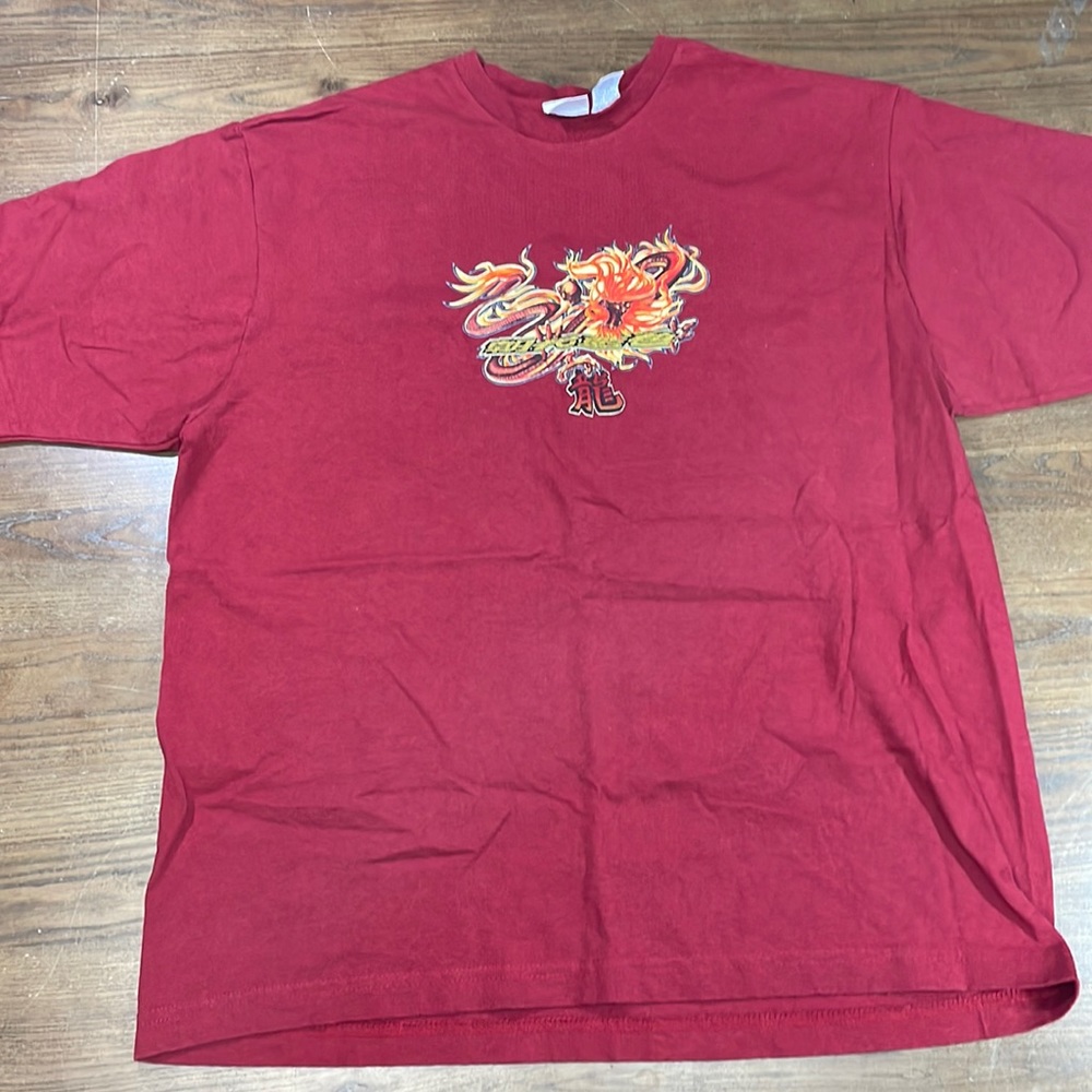 Vintage 90s Utility Dragon Maroon T-shirt Size M Frnt & Bck Piece